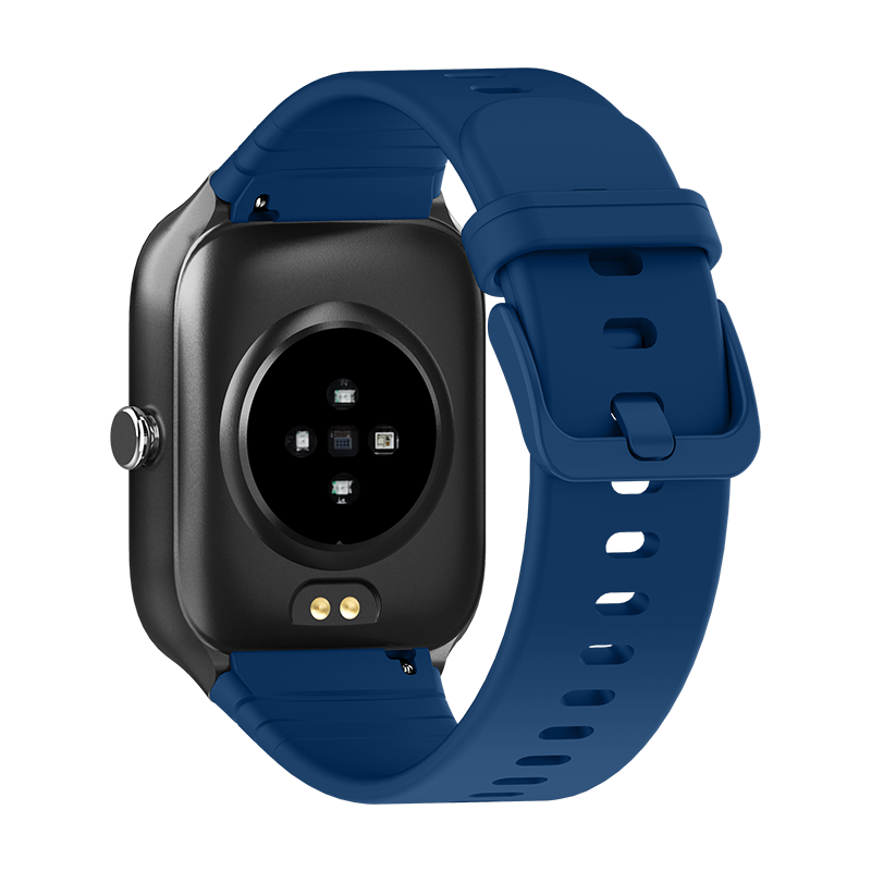 Khoi Afriwatch1 </br> Health & fitness smartwatch </br> Black case & black strap </br> Free extra shorter blue strap - Image 3