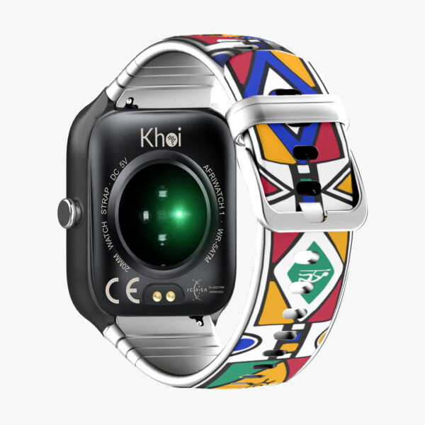 Khoi Afriwatch1 Health & fitness smartwatch Black case & Multicolor strap - Image 3